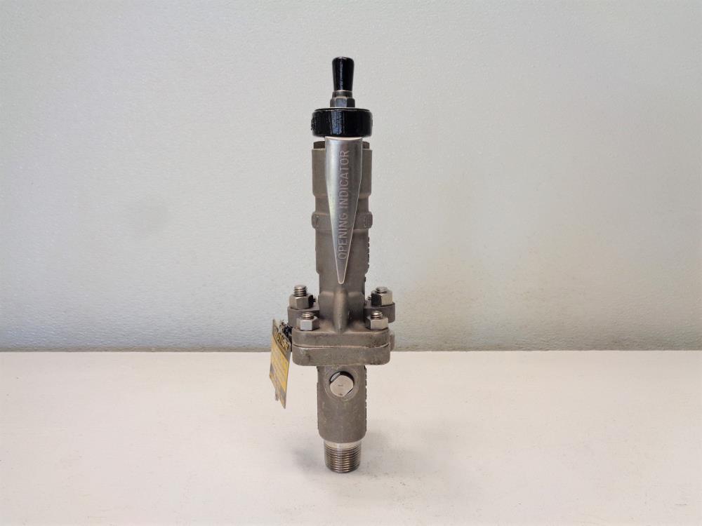 Strahman SV-700 Sampling Valve 3/4" x 1/2" NPT 600# Stainless Steel